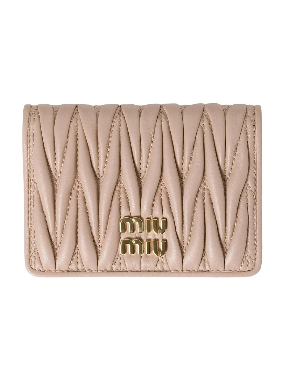 Miu Miu Women's Matelassé Nappa Leather Card Holder