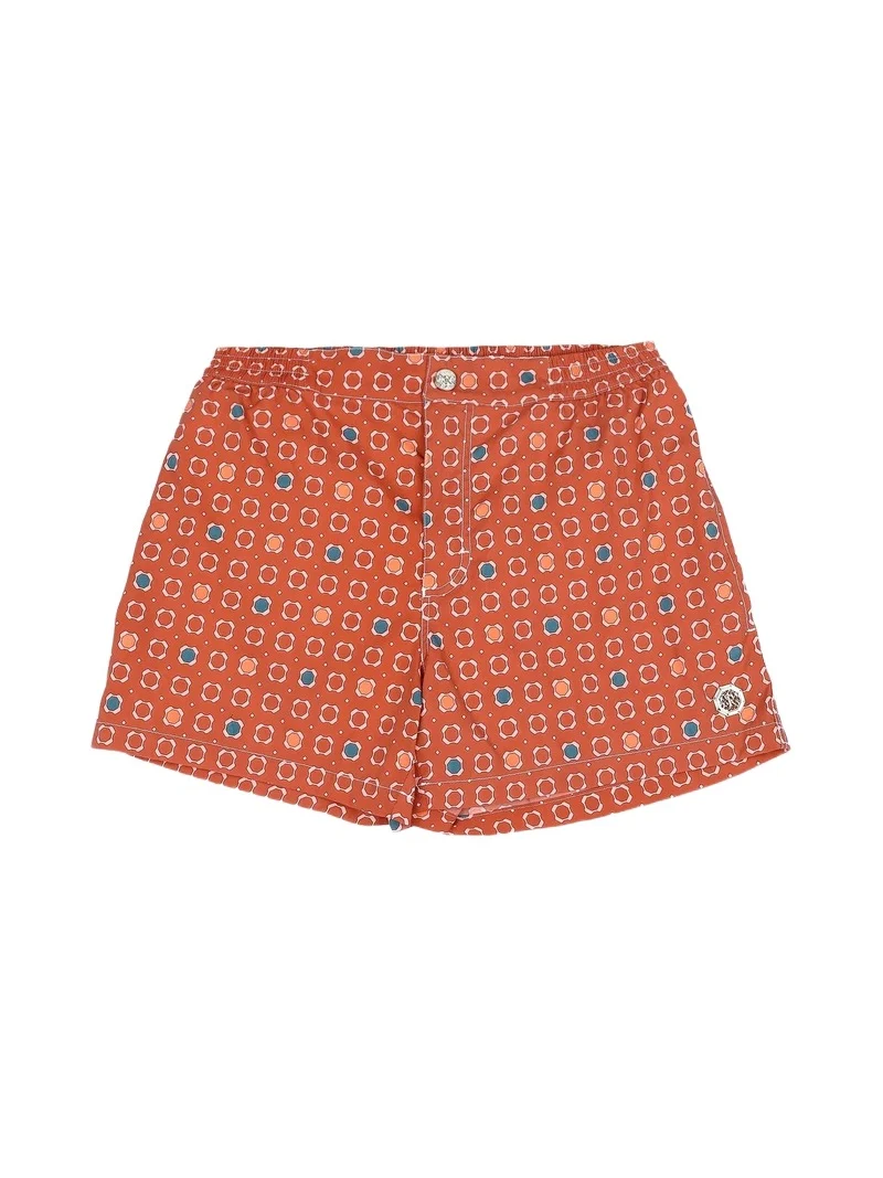 Men's Beach Shorts with Button and Zipper - Peach Men's Beach Shorts with Button and Zipper - Peach