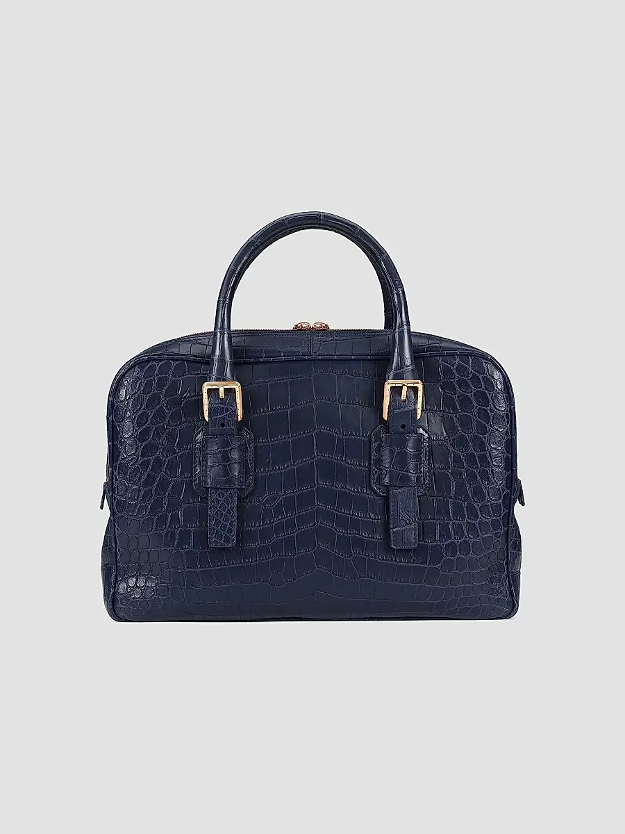 Stefano Ricci Men's Classic Croc Adjustable Portfolio Bag | Thumbnail 2 Stefano Ricci Men's Classic Croc Adjustable Portfolio Bag | Thumbnail 2