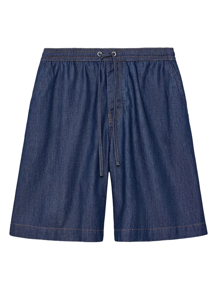 Loewe Men's Denim Drawstring Shorts | Thumbnail 1 Loewe Men's Denim Drawstring Shorts | Thumbnail 1