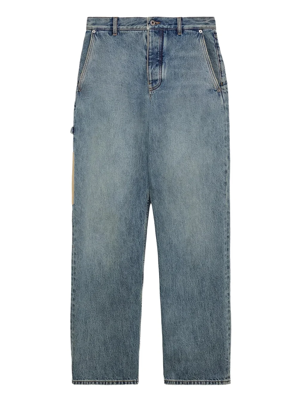 Men's Carpenter Washed Denim Straight Jeans