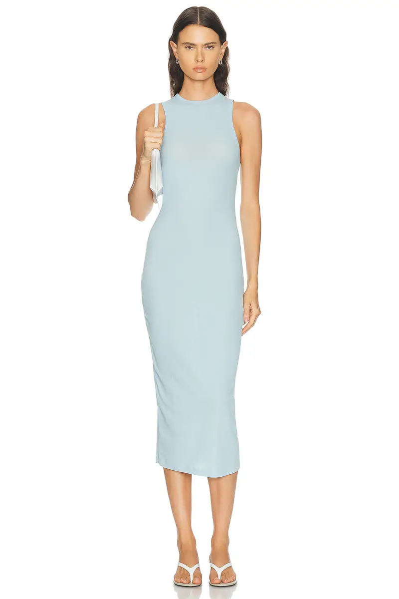 Wardrobe.NYC Ribbed Racer Dress | Image 1 Wardrobe.NYC Ribbed Racer Dress | Image 1