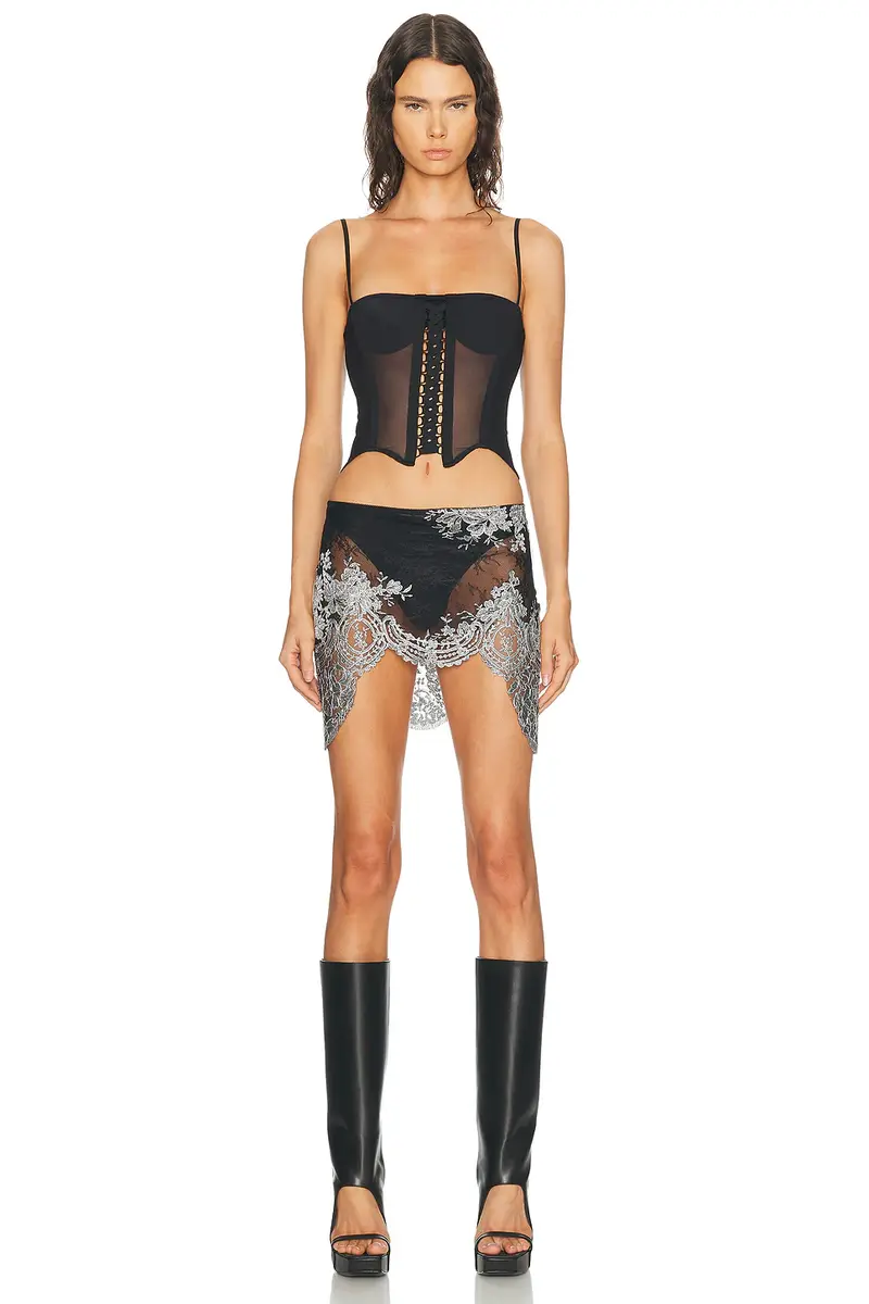 HAELO Metallic Lace Miniskirt | Thumbnail 5 HAELO Metallic Lace Miniskirt | Thumbnail 5