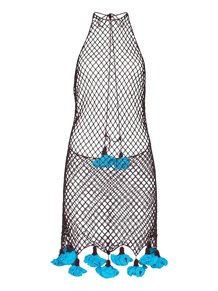 Alaïa Crochet Halter Dress