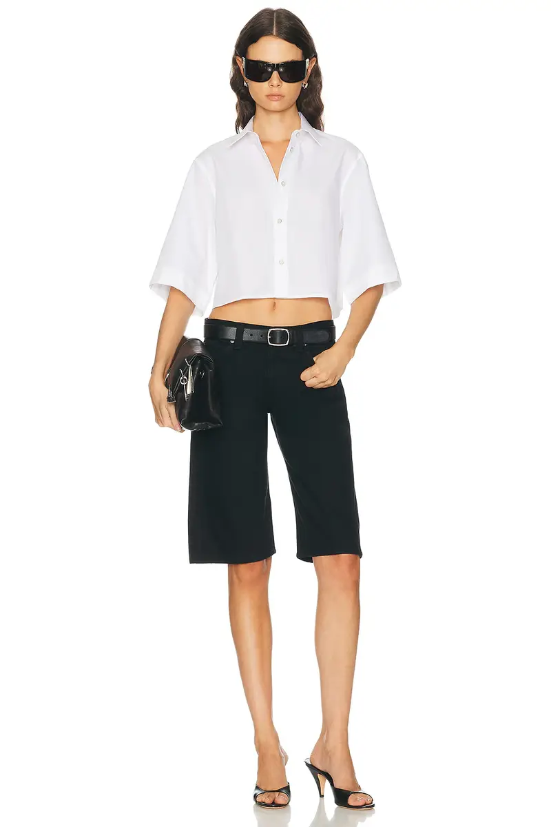 Helmut Lang Crop Trench Shirt | Thumbnail 4 Helmut Lang Crop Trench Shirt | Thumbnail 4