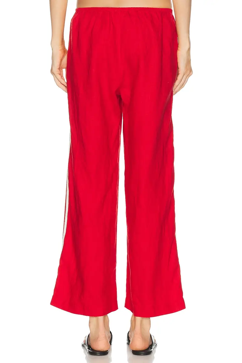 DONNI. The Linen Crop Racer Stripe Pant | Thumbnail 5
