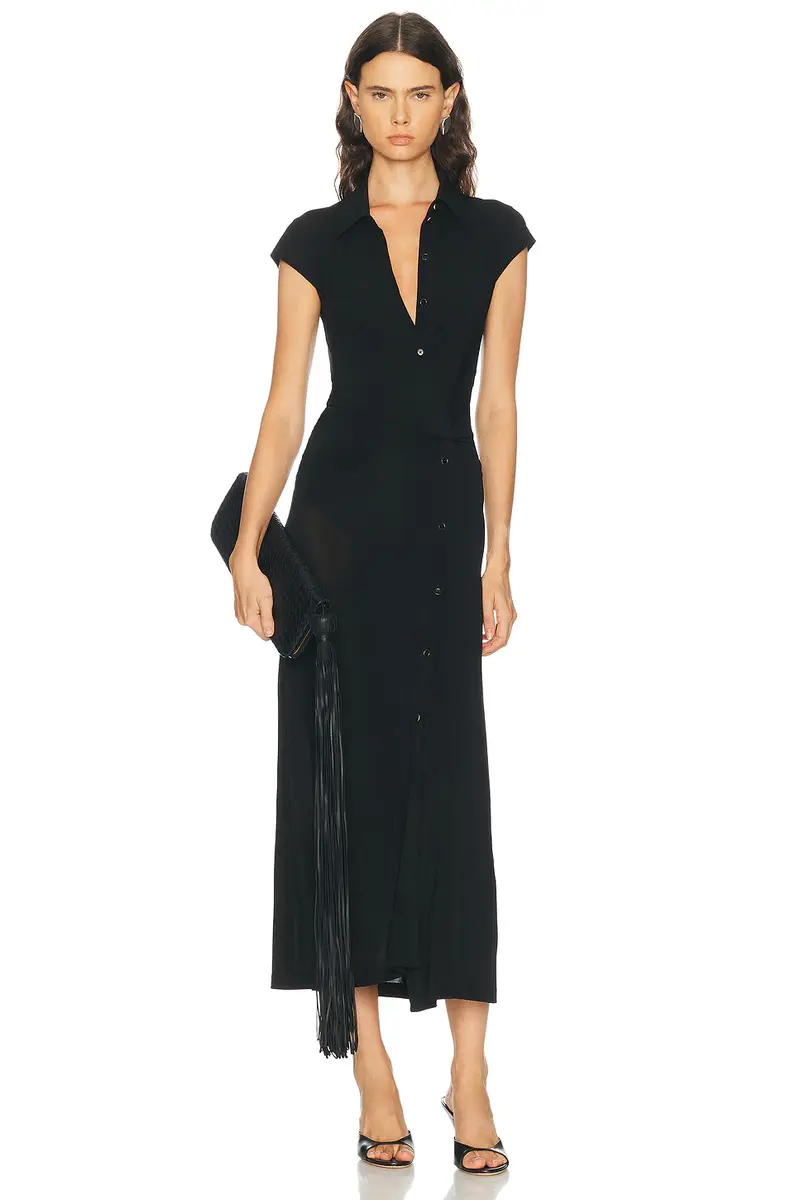 Helmut Lang Short Sleeve Twist Dress | Image 1 Helmut Lang Short Sleeve Twist Dress | Image 1