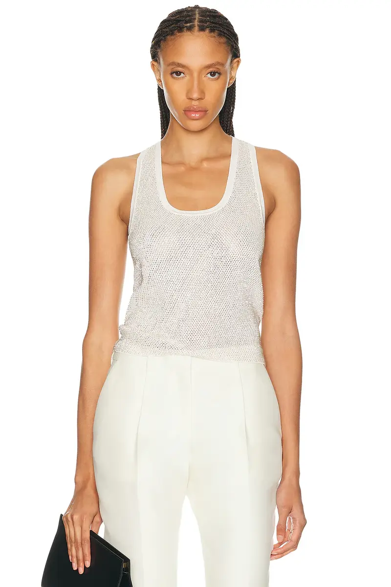 Ralph Lauren Collection Racer Back Tank Top | Image 1 Ralph Lauren Collection Racer Back Tank Top | Image 1