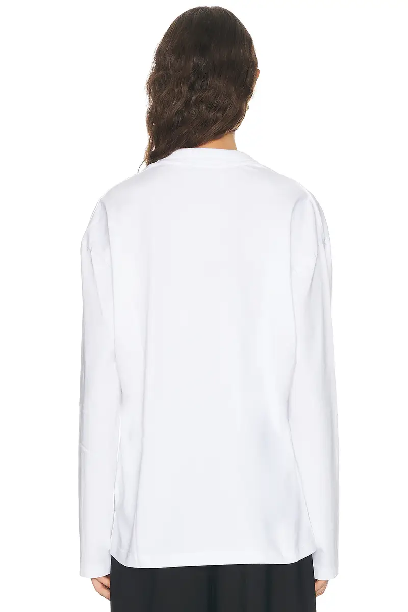 Sprwmn Long Sleeve Oversized Polo Tee | Thumbnail 3 Sprwmn Long Sleeve Oversized Polo Tee | Thumbnail 3