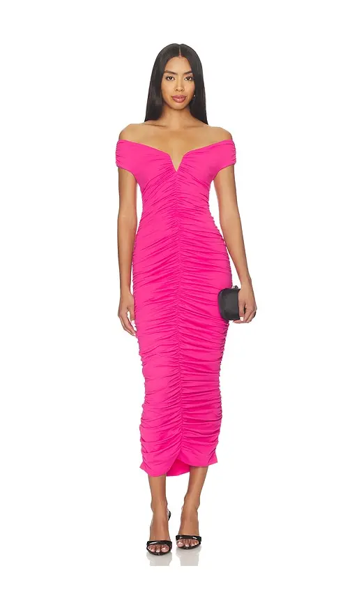 susana monaco V-wire Gathered Dress | Image 1 susana monaco V-wire Gathered Dress | Image 1