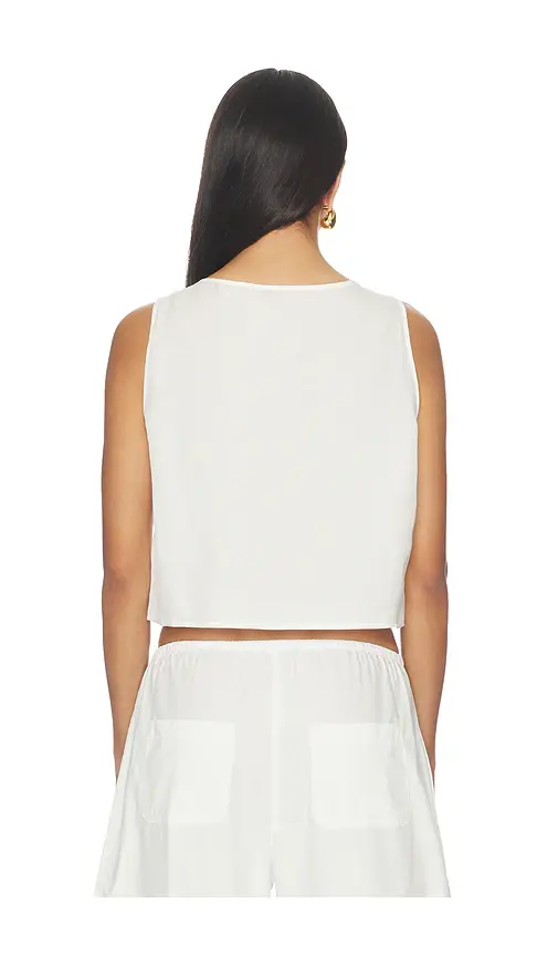 LESET Daniel Crop Sleeveless Crew | Thumbnail 3