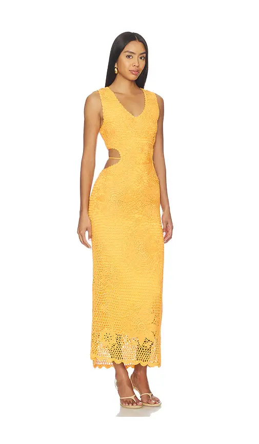 Simkhai Lyla Crochet Midi Dress | Thumbnail 2