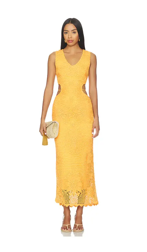Simkhai Lyla Crochet Midi Dress | Image 1 Simkhai Lyla Crochet Midi Dress | Image 1