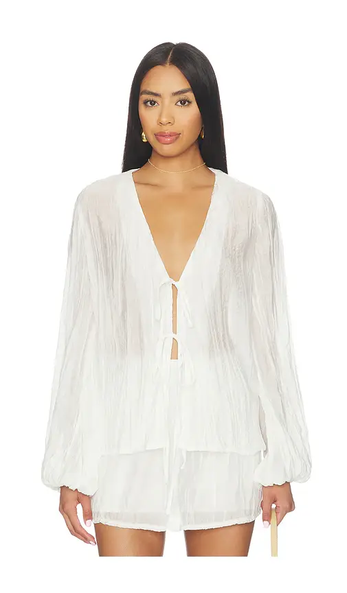 SNDYS Brandi Crinkle Tie Top | Image 1 SNDYS Brandi Crinkle Tie Top | Image 1