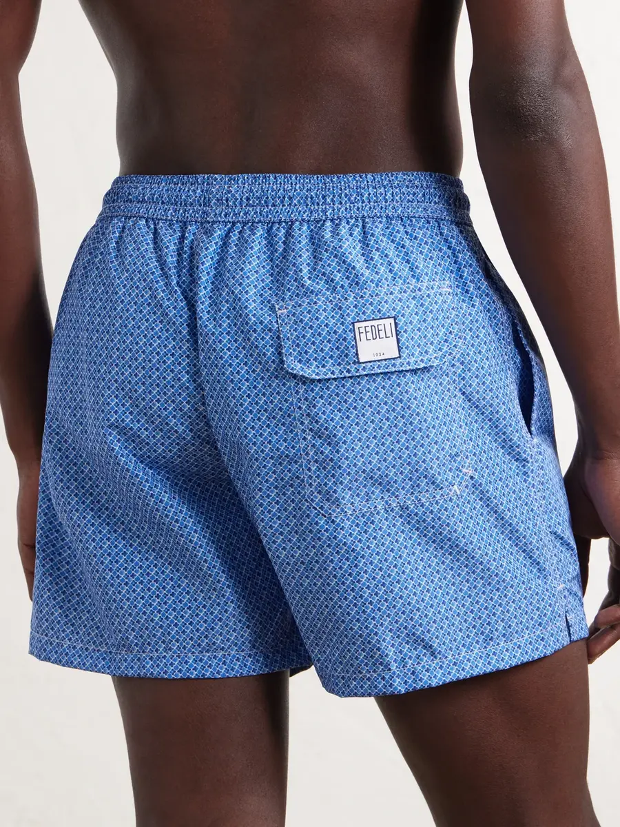 FEDELI Madeira Straight-Leg Mid-Length Printed Swim Shorts - Men | Thumbnail 3 FEDELI Madeira Straight-Leg Mid-Length Printed Swim Shorts - Men | Thumbnail 3