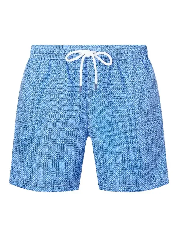 Madeira Straight-Leg Mid-Length Printed Swim Shorts - Men Madeira Straight-Leg Mid-Length Printed Swim Shorts - Men