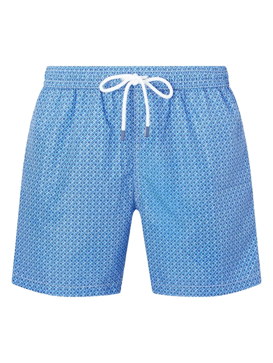 Madeira Straight-Leg Mid-Length Printed Swim Shorts - Men Madeira Straight-Leg Mid-Length Printed Swim Shorts - Men