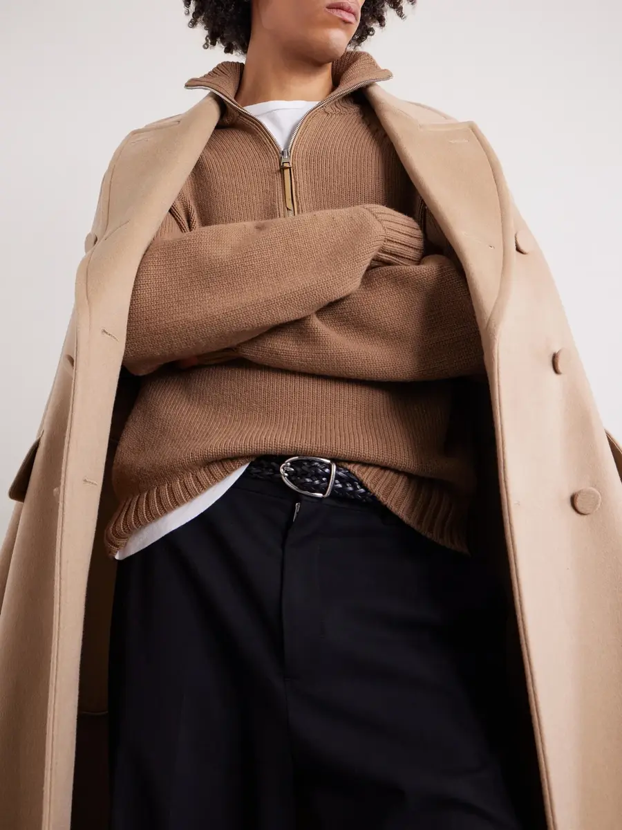Tom Ford Wool and Cashmere-Blend Half-Zip Sweater - Men | Thumbnail 5 Tom Ford Wool and Cashmere-Blend Half-Zip Sweater - Men | Thumbnail 5