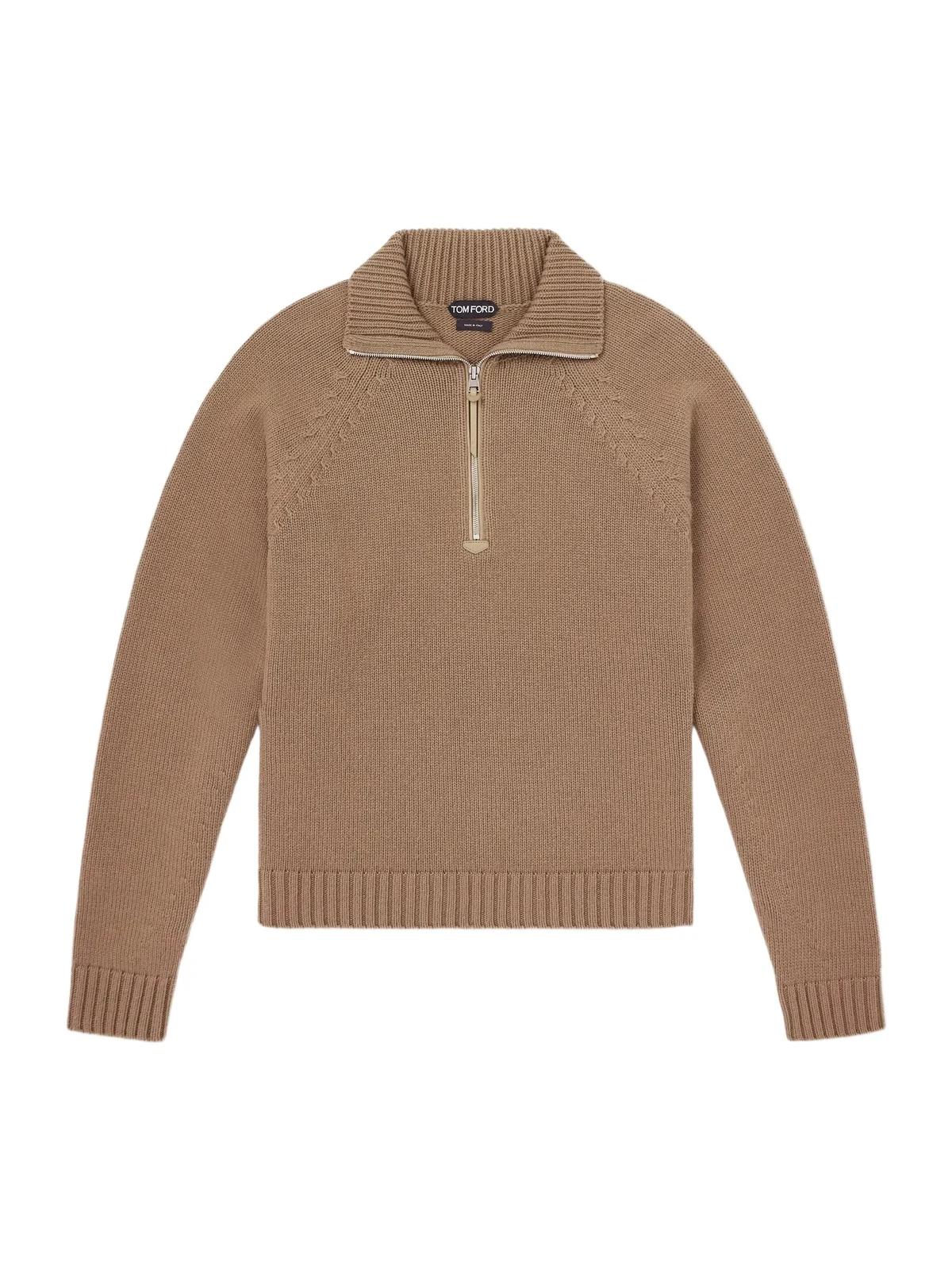 Wool and Cashmere-Blend Half-Zip Sweater - Men Wool and Cashmere-Blend Half-Zip Sweater - Men
