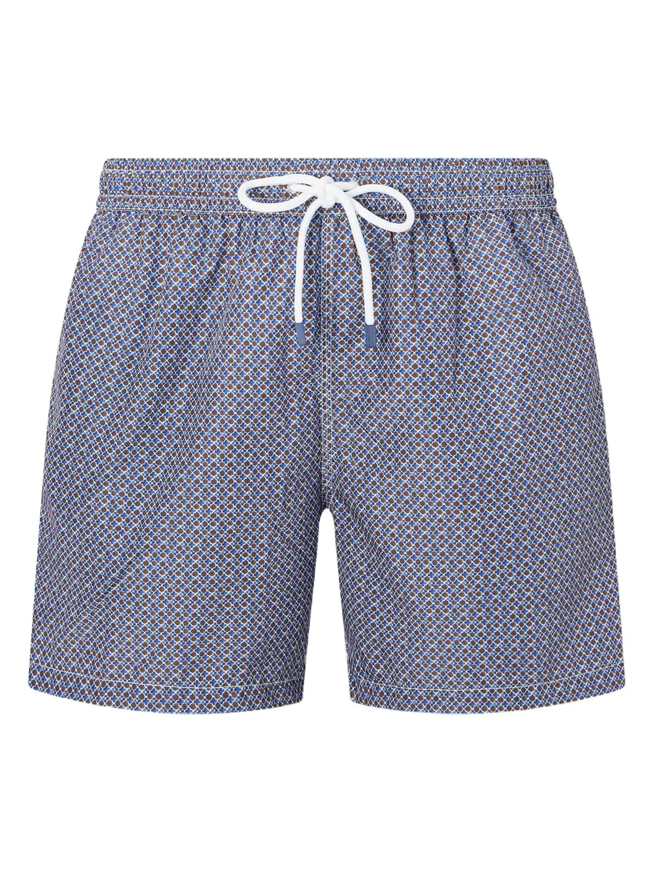 FEDELI Madeira Straight-Leg Short-Length Printed Swim Shorts - Men