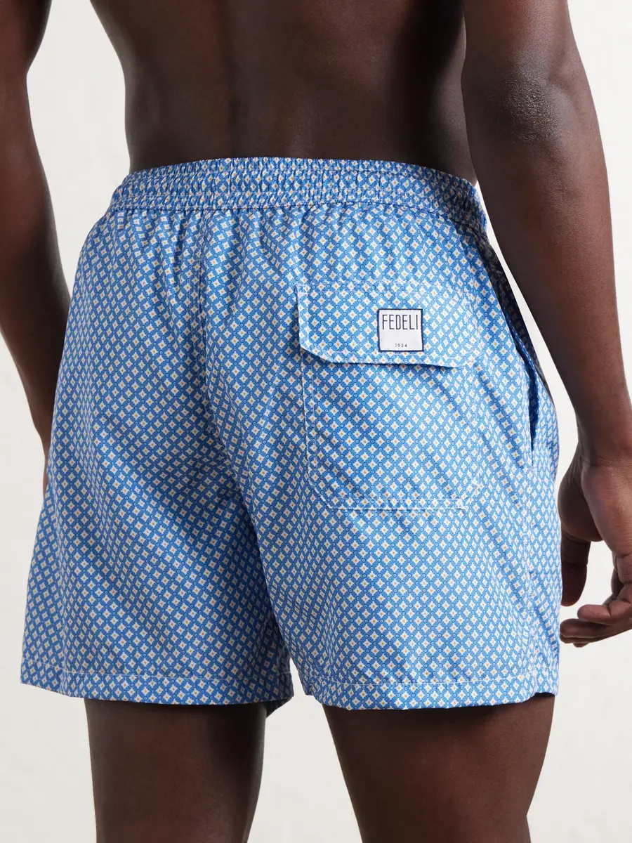 FEDELI Madeira Straight-Leg Mid-Length Printed Swim Shorts - Men | Thumbnail 3 FEDELI Madeira Straight-Leg Mid-Length Printed Swim Shorts - Men | Thumbnail 3