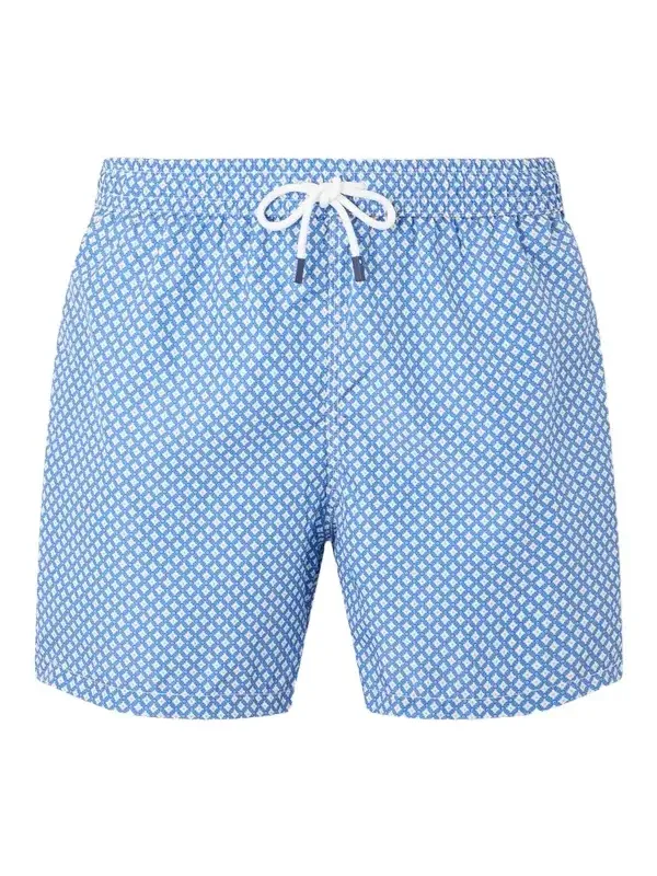 Madeira Straight-Leg Mid-Length Printed Swim Shorts - Men Madeira Straight-Leg Mid-Length Printed Swim Shorts - Men