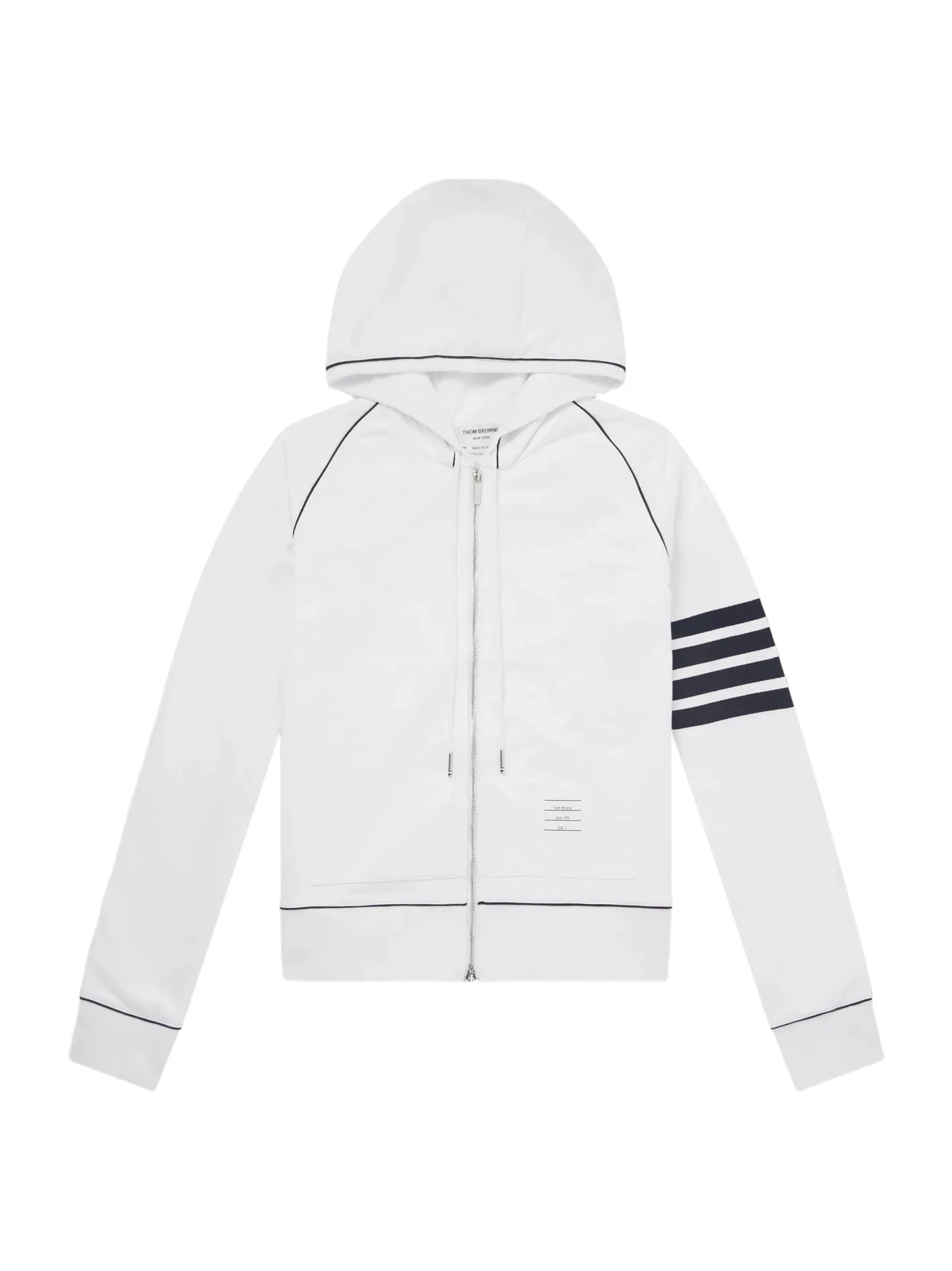 Thom Browne Striped Cotton-Jersey Zip-Up Hoodie - Men