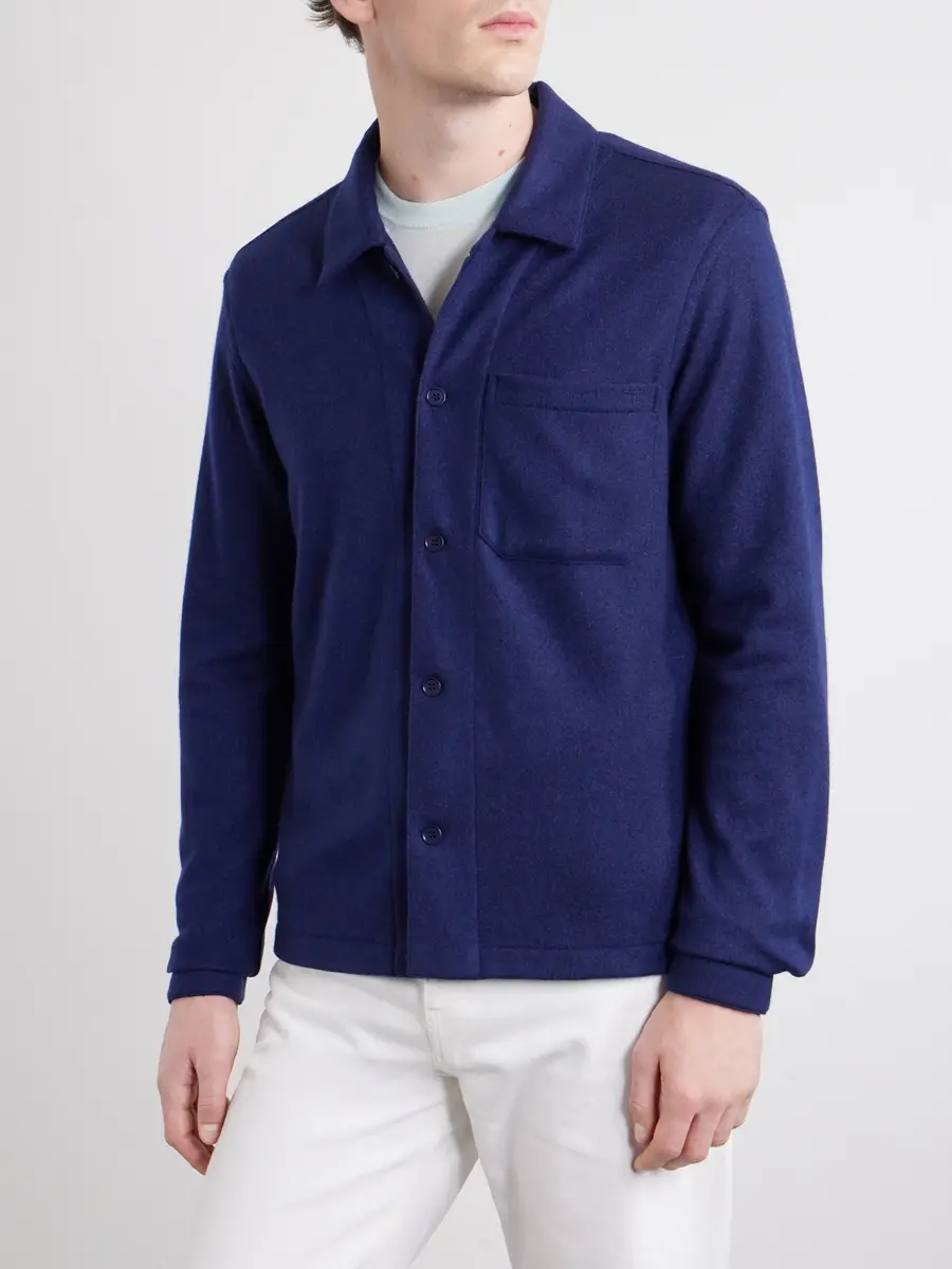 Tom Ford Logo-Embroidered Cashmere Shirt - Men | Thumbnail 3 Tom Ford Logo-Embroidered Cashmere Shirt - Men | Thumbnail 3