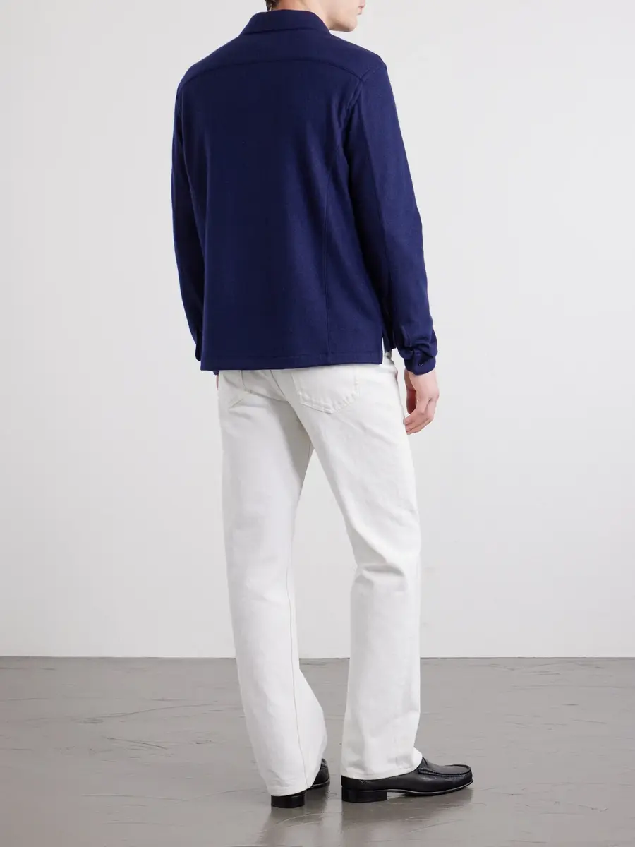 Tom Ford Logo-Embroidered Cashmere Shirt - Men | Thumbnail 4 Tom Ford Logo-Embroidered Cashmere Shirt - Men | Thumbnail 4