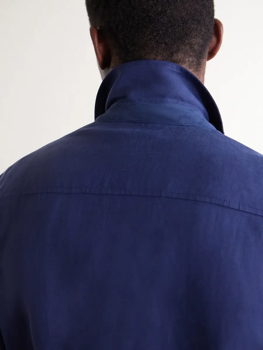 ELEVENTY Lyocell and Linen-Blend Shirt - Men | Thumbnail 6