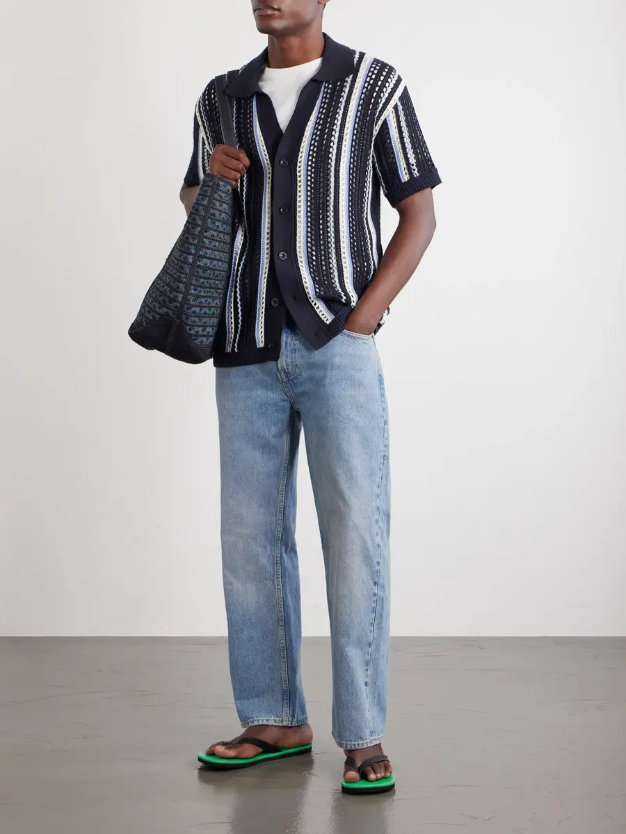 Frescobol Carioca Pinto Crocheted Cotton Shirt - Men | Thumbnail 2 Frescobol Carioca Pinto Crocheted Cotton Shirt - Men | Thumbnail 2