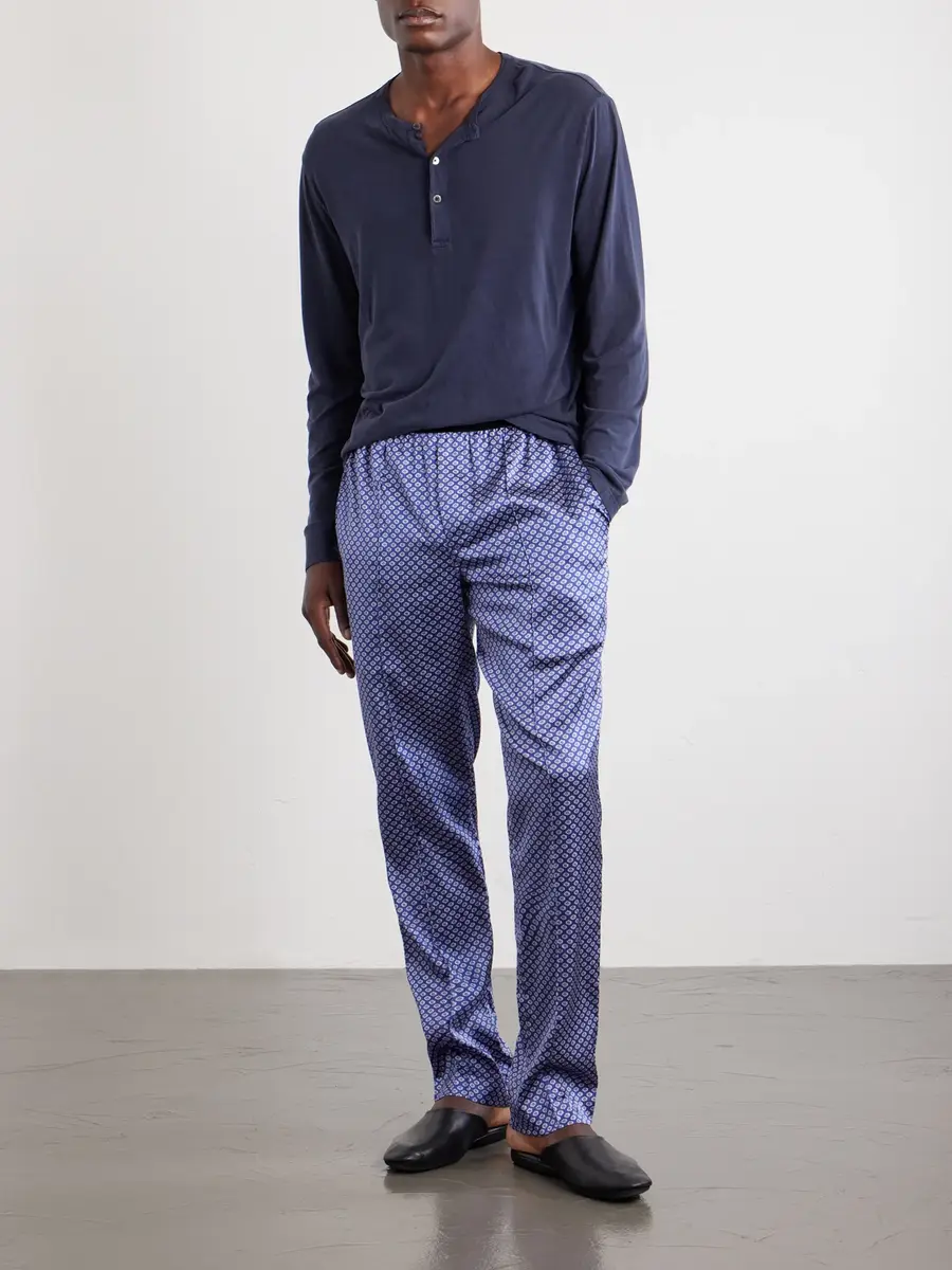 Tom Ford Printed Silk-Blend Satin Pyjama Trousers - Men | Thumbnail 2 Tom Ford Printed Silk-Blend Satin Pyjama Trousers - Men | Thumbnail 2