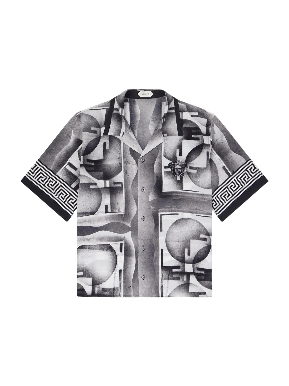 Camp-Collar Printed Silk-Crepe De Chine Shirt - Men Camp-Collar Printed Silk-Crepe De Chine Shirt - Men
