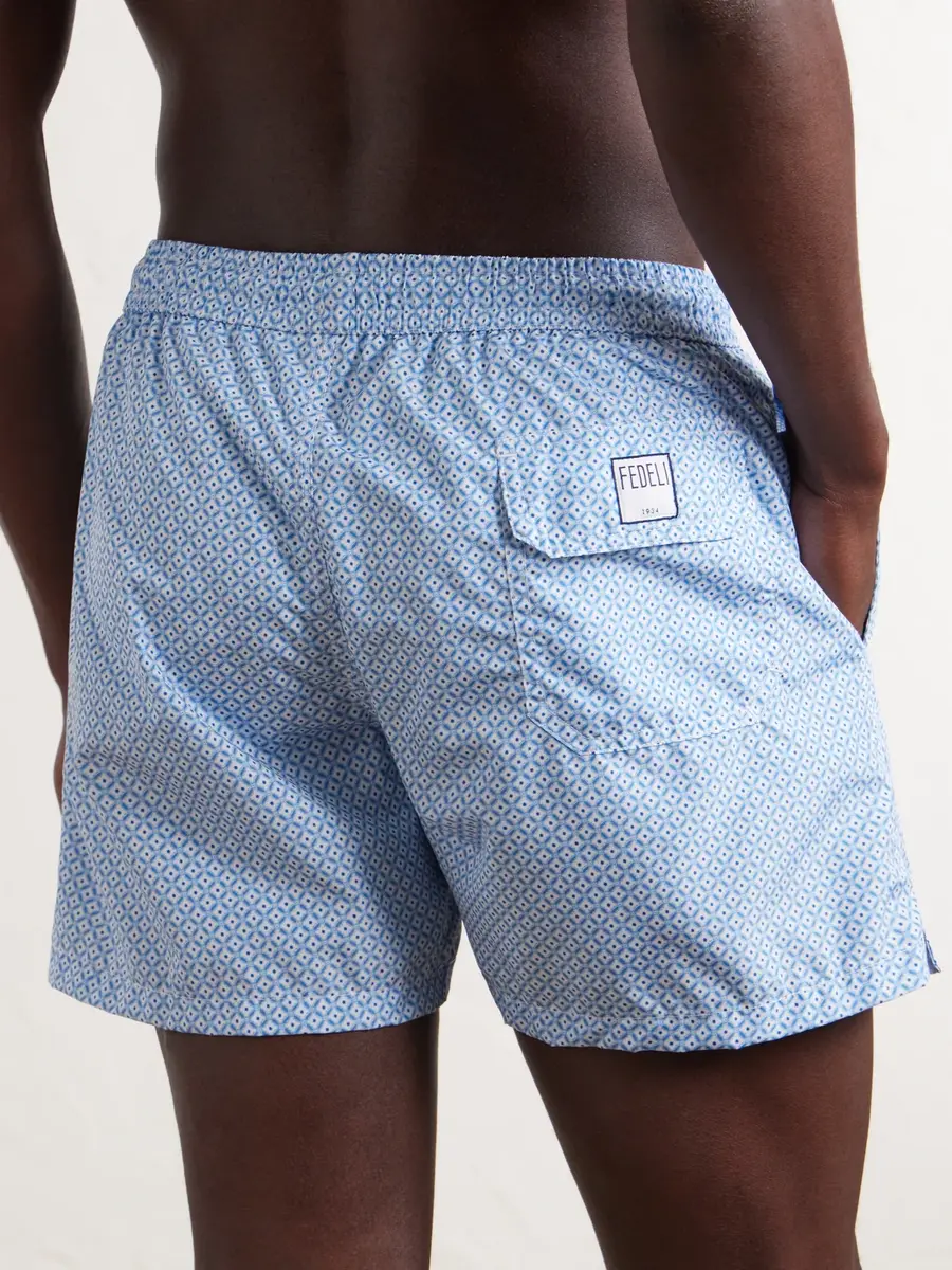 FEDELI Madeira Straight-Leg Mid-Length Printed Swim Shorts - Men | Thumbnail 3 FEDELI Madeira Straight-Leg Mid-Length Printed Swim Shorts - Men | Thumbnail 3