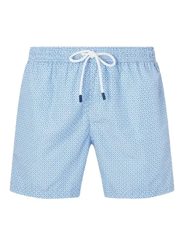 Madeira Straight-Leg Mid-Length Printed Swim Shorts - Men Madeira Straight-Leg Mid-Length Printed Swim Shorts - Men