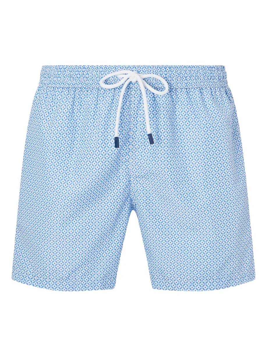 Madeira Straight-Leg Mid-Length Printed Swim Shorts - Men Madeira Straight-Leg Mid-Length Printed Swim Shorts - Men