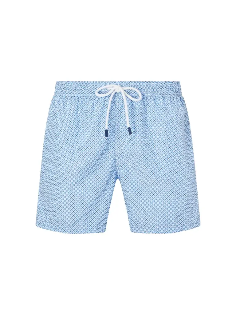 FEDELI Madeira Straight-Leg Mid-Length Printed Swim Shorts - Men