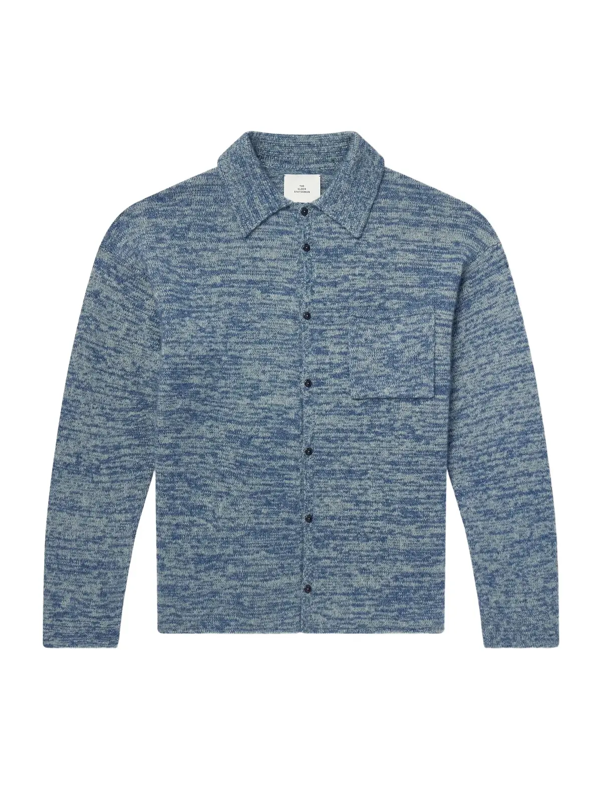 Knitted-Cashmere and Silk-Bend Cardigan - Men Knitted-Cashmere and Silk-Bend Cardigan - Men