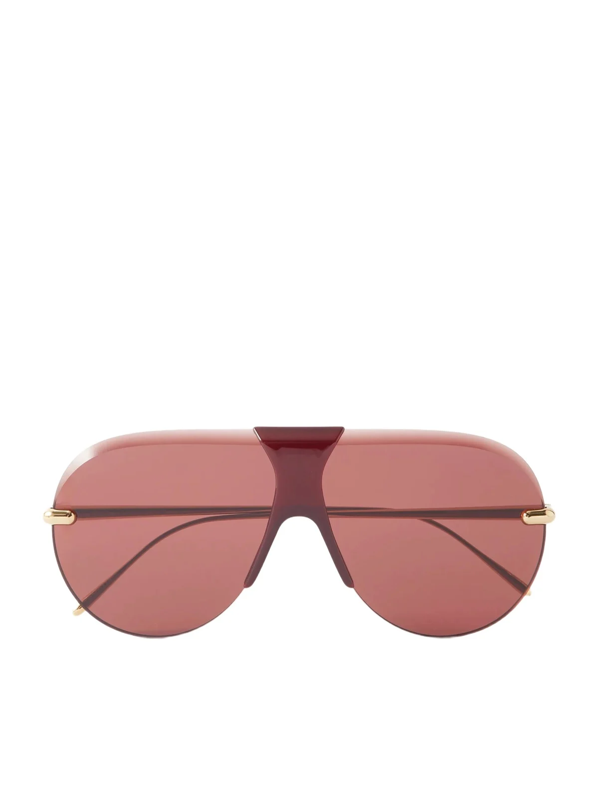 Loewe Rimless Aviator-Style Gold-Tone Metal Sunglasses - Men