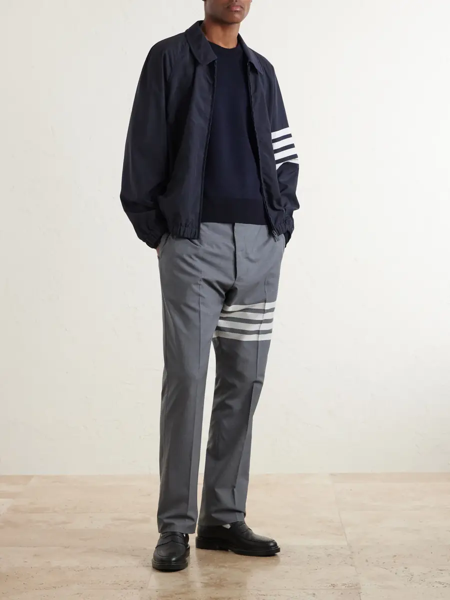 Thom Browne Milano Stitch Wool, Linen and Cotton-Blend Sweater - Men | Thumbnail 2 Thom Browne Milano Stitch Wool, Linen and Cotton-Blend Sweater - Men | Thumbnail 2