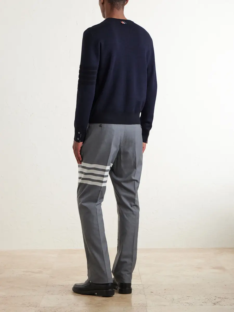 Thom Browne Milano Stitch Wool, Linen and Cotton-Blend Sweater - Men | Thumbnail 4 Thom Browne Milano Stitch Wool, Linen and Cotton-Blend Sweater - Men | Thumbnail 4