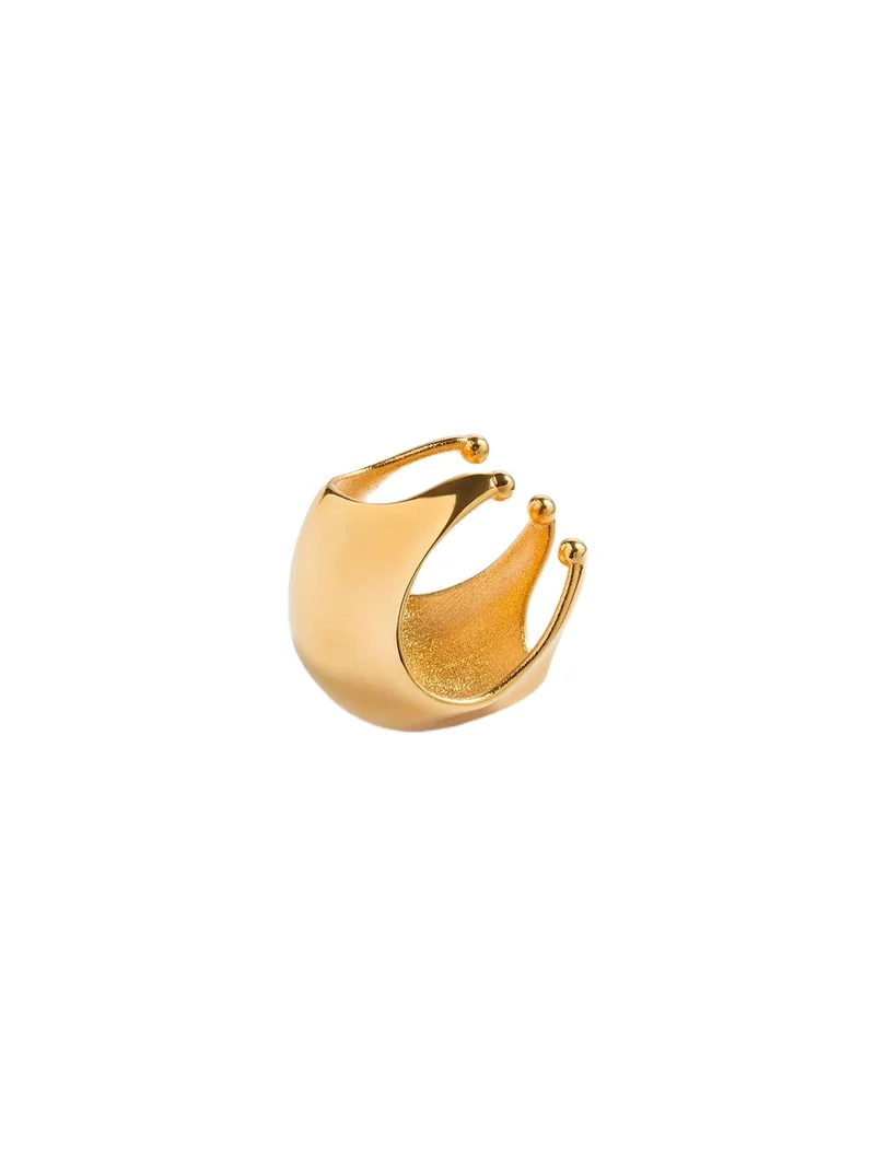 Khaite Lotus Ear Cuff In Gold