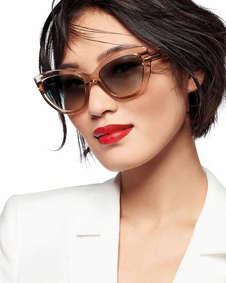 Tom Ford Anya Cat-Eye Monochromatic Sunglasses | Thumbnail 2