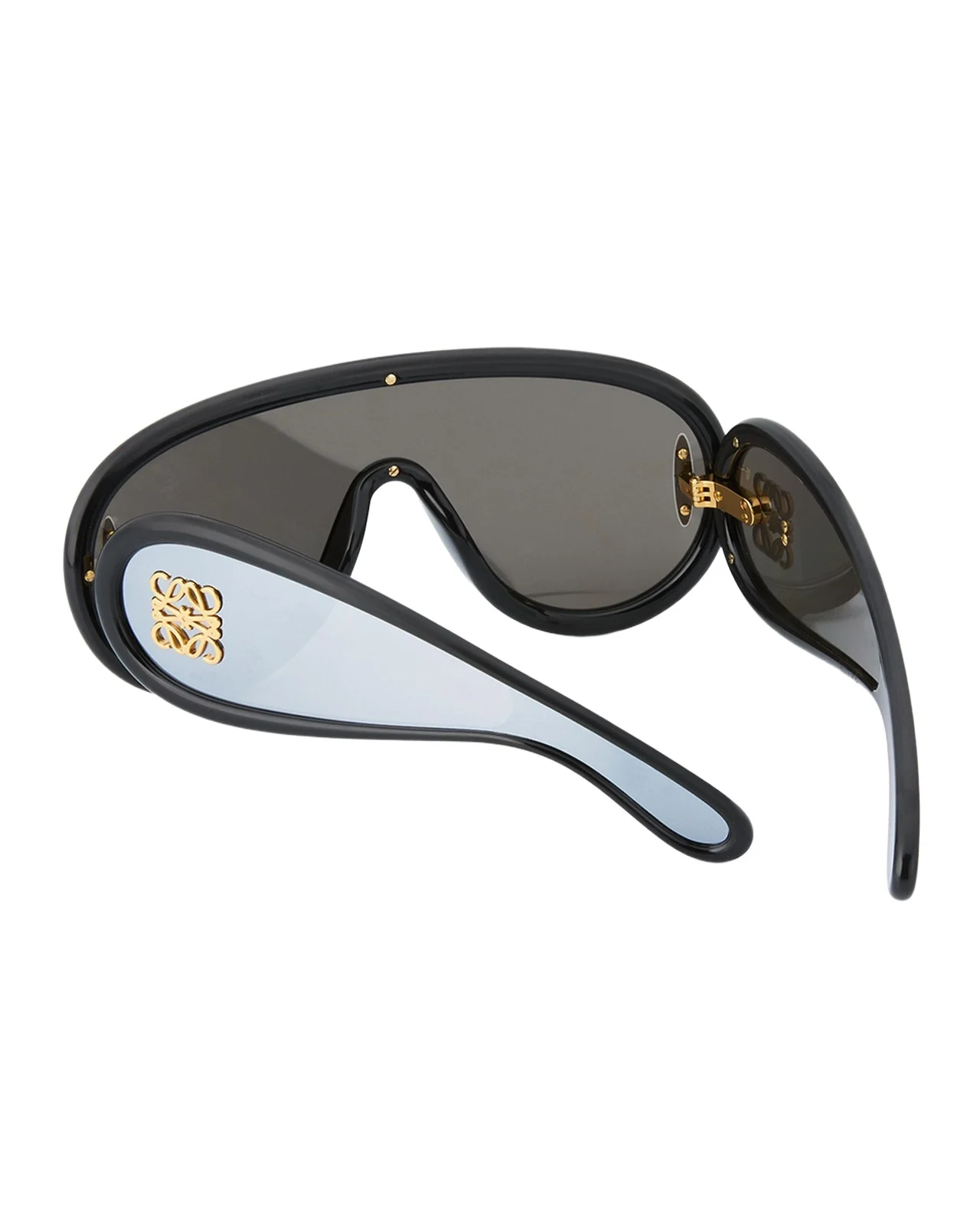 Loewe Men's Wave Acetate Anagram-Temple Mask Sunglasses