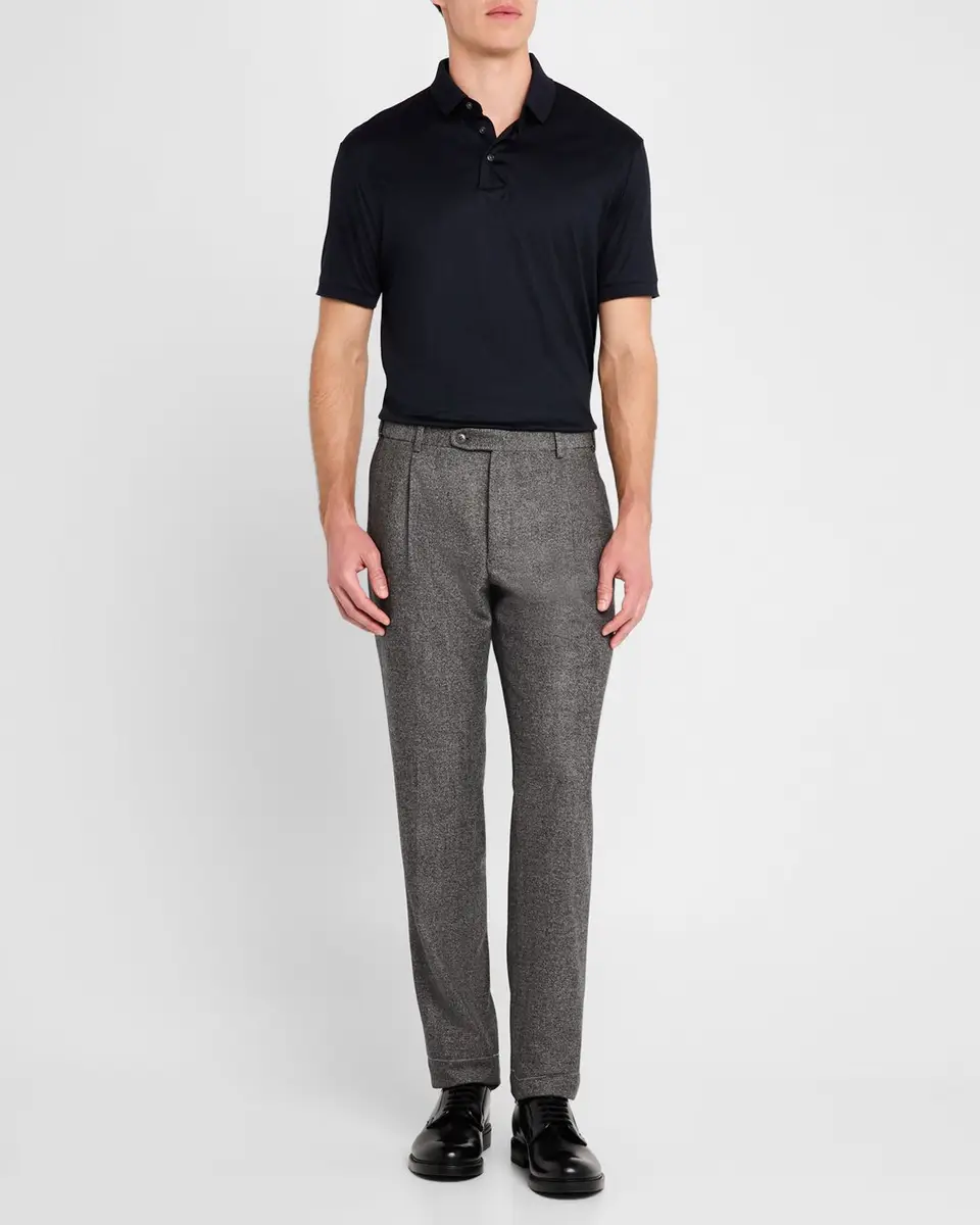 Brioni Men's Wool Flannel Trousers | Thumbnail 2