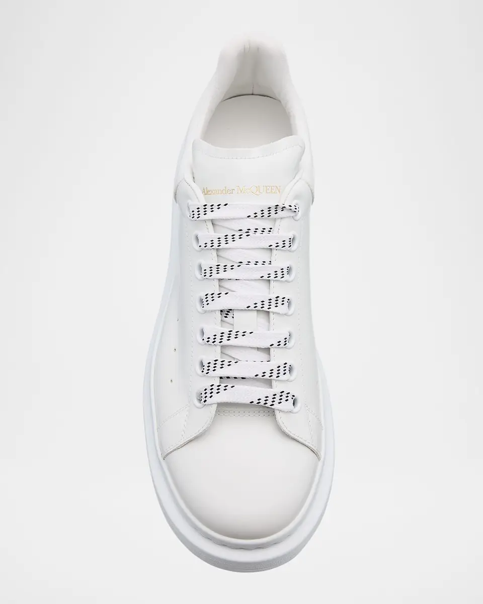Alexander McQueen Men's Smooth Leather Oversized Sneakers | Thumbnail 5