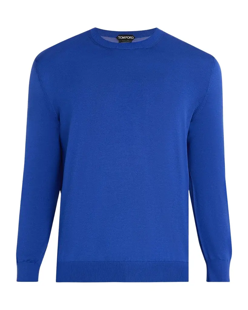 Tom Ford Men's Silk Knit Crewneck Sweater | Image 1 Tom Ford Men's Silk Knit Crewneck Sweater | Image 1