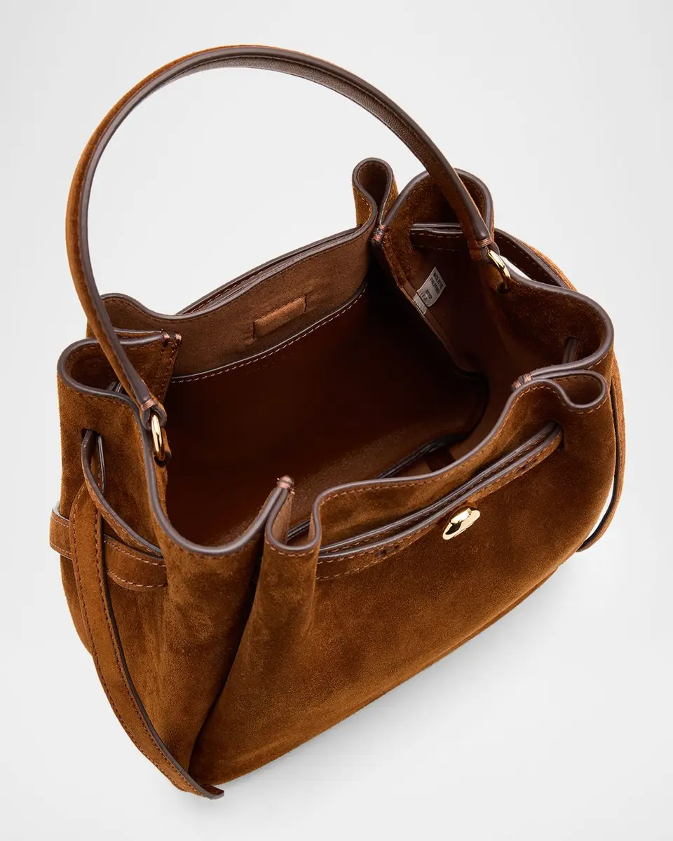 Tory Burch Romy Belted Suede Bucket Bag | Thumbnail 4 Tory Burch Romy Belted Suede Bucket Bag | Thumbnail 4