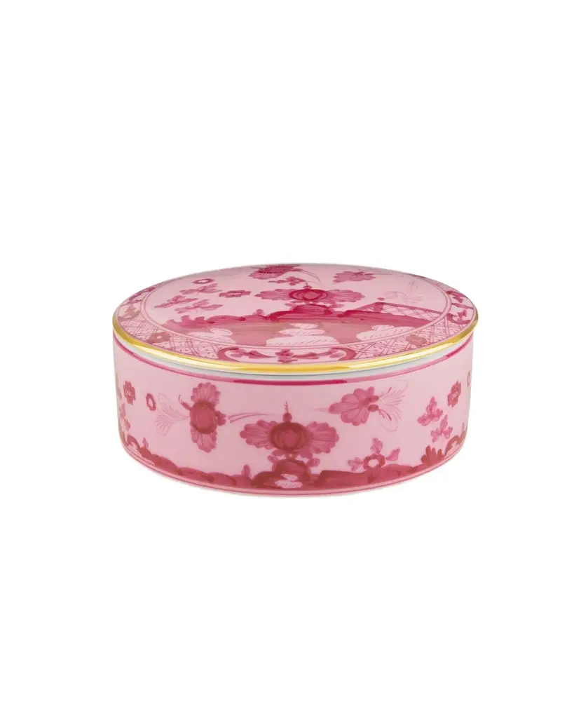 GINORI 1735 Porpora Round Covered Box | Image 1 GINORI 1735 Porpora Round Covered Box | Image 1