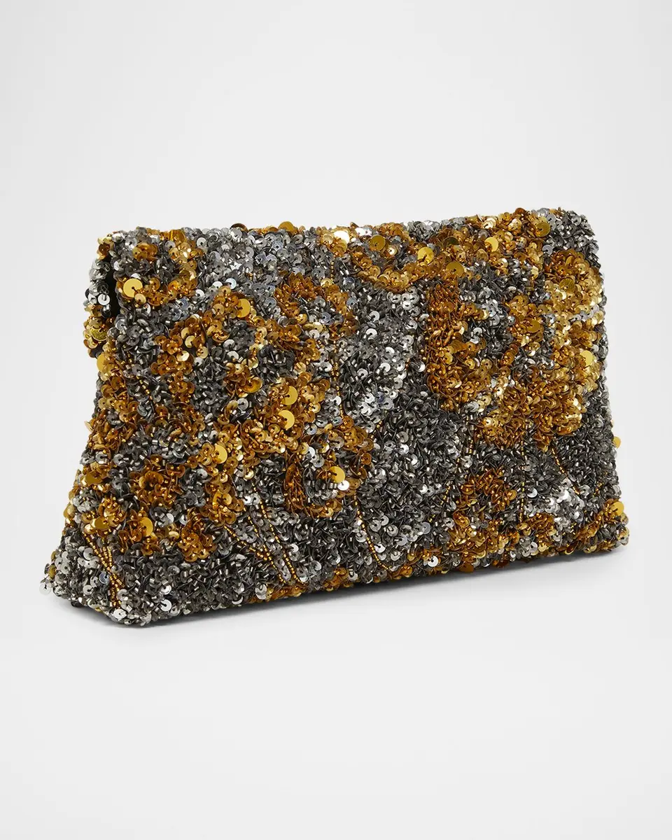 Dries Van Noten Sequined Envelope Clutch Bag | Thumbnail 3 Dries Van Noten Sequined Envelope Clutch Bag | Thumbnail 3